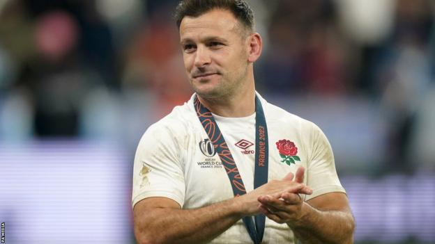 Danny Care waves to supporters after England's win over Argentina