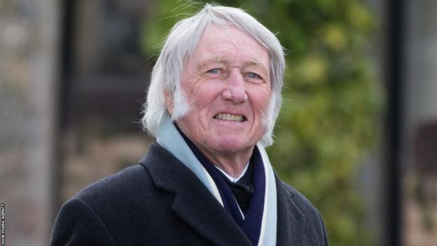 JPR Williams at John Dawes' funeral in 2021