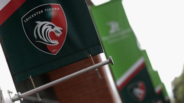 Generic image of Leicester Tigers crests outside the club's home ground