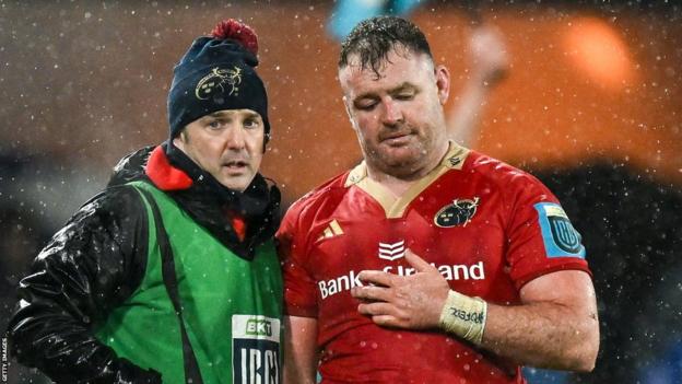 Kilcoyne pictured after injuring his shoulder against Leinster