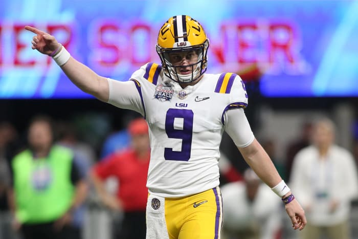 Joe Burrow, LSU, 2019 Peach Bowl (CFP semifinal)/2020 CFP National Championship Game