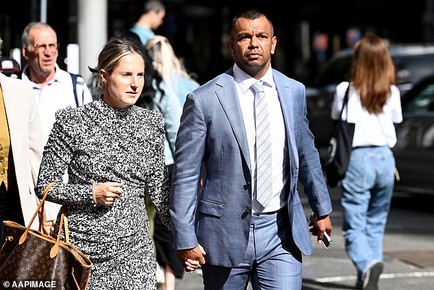 The mother-in-law of Kurtley Beale's alleged victim - who is not pictured - went on a shopping trip with her days later