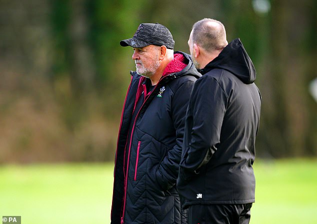 Wales head coach Warren Gatland (left) has been frustrated by Scotland's decision to keep the roof off