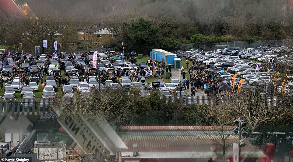 The fields outside Twickenham stadium are turned into a makeshift car park on matchdays, playing host to impromptu picnics