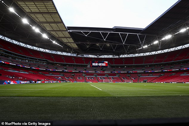 Wembley (above) served as a temporary home for Wales while the Principality Stadium was being built, but has only ever hosted on England Test match