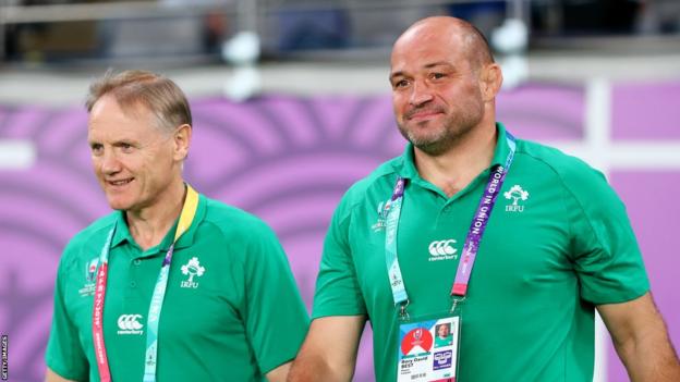 Joe Schmidt and Rory Best pictured at the 2019 World Cup