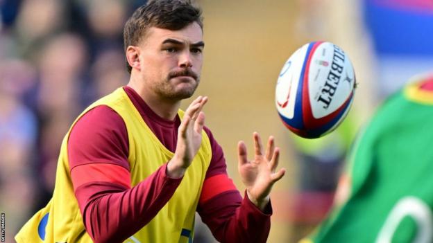 George Furbank training with England