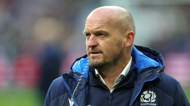 Scotland head coach Gregor Townsend looks on ahead of the Six Nations match against France on 26 February 2023