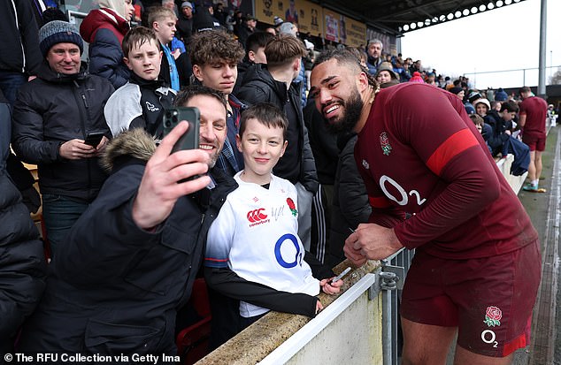 The 6ft 4 flanker is now a recognisable face among the stars in the full England squad