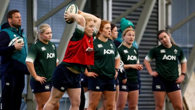 Moloney pictured during a line-out drill in Ireland training