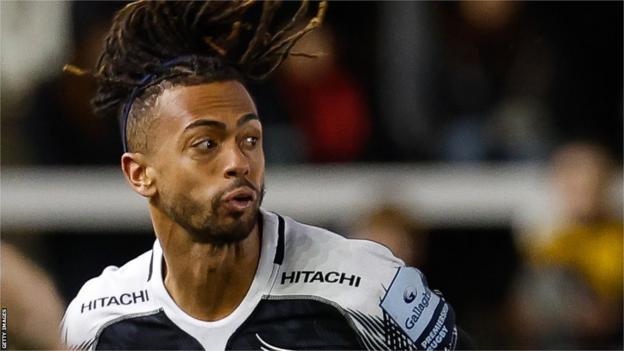 Elliott Obatoyinbo in action for Newcastle Falcons