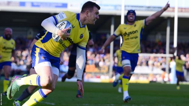 Ben Spencer scores a try for Bath