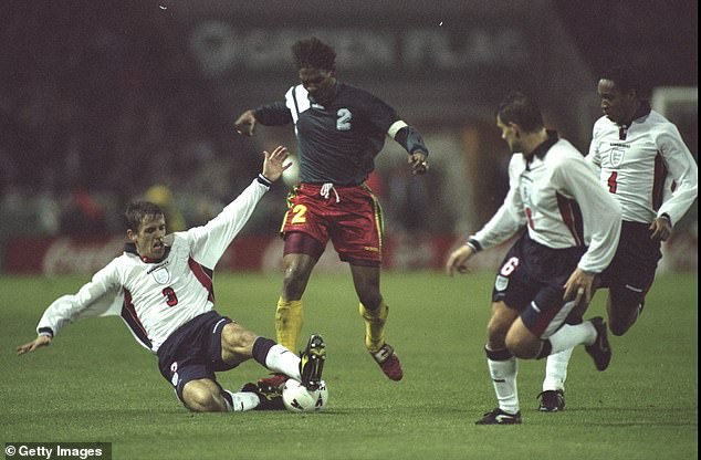 Song captained his Cameroon side in a 2-0 defeat against England at the old Wembley in 1997