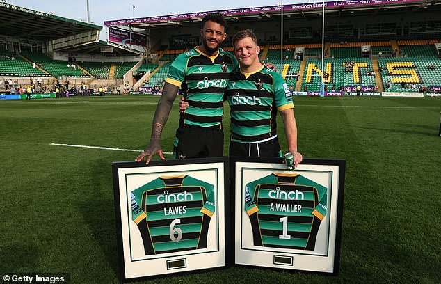 Lawes (left), who made his Saints debut in 2007, will move to French club Brive this summer