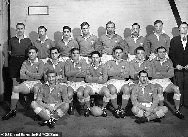 The front rower (middle row, left) featured in the last Wales side to beat New Zeland in 1953