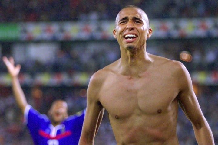 French forward David Trezeguet jubilates