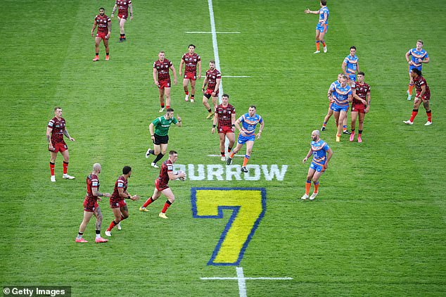 Burrow's name and a large number seven were emblazoned on the pitch at Headingley