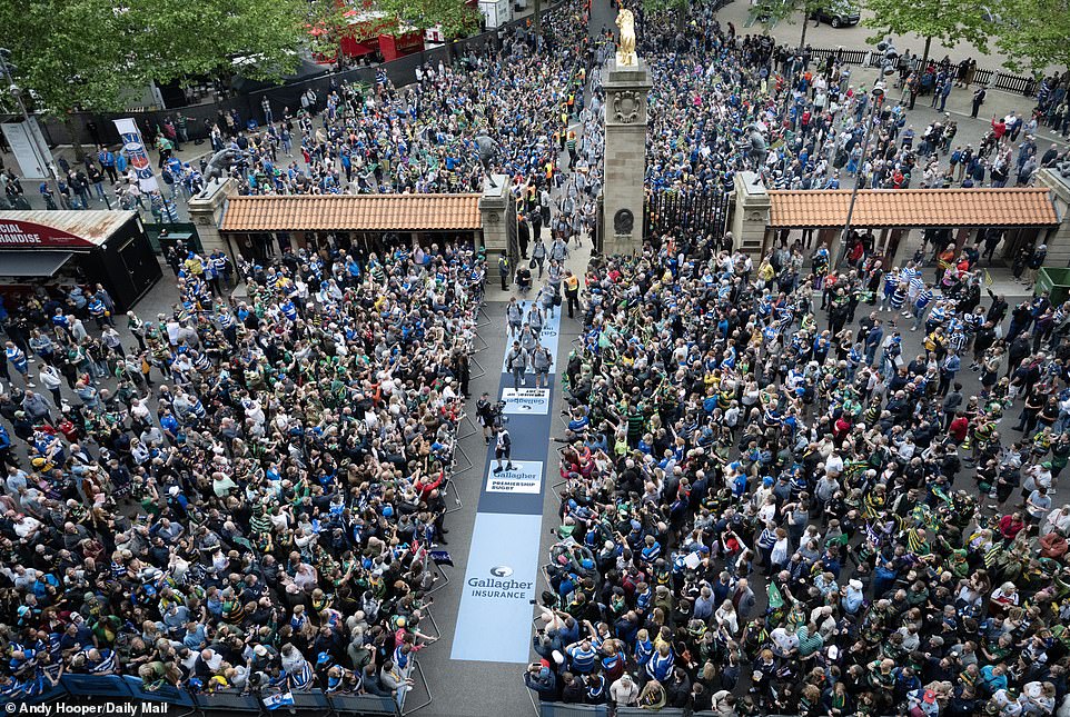 Supporters poured into Twickenham ahead of the Gallagher Rugby Premiership final between Bath and Northampton