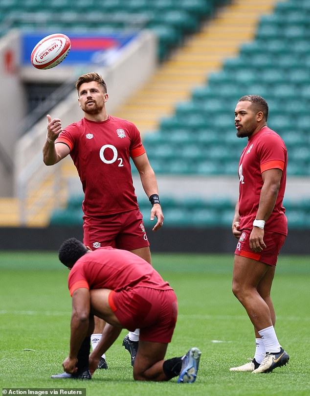 The pairing of Henry Slade (top left) and Ollie Lawrence (right) will be crucial