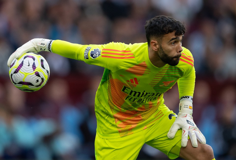 Gunners goalkeeper Raya was the chosen man in between the sticks