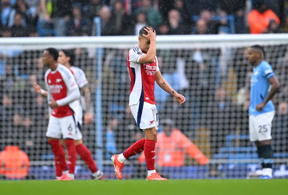 Trossard was dismissed for kicking the ball away after City were awarded a free-kick having already been booked