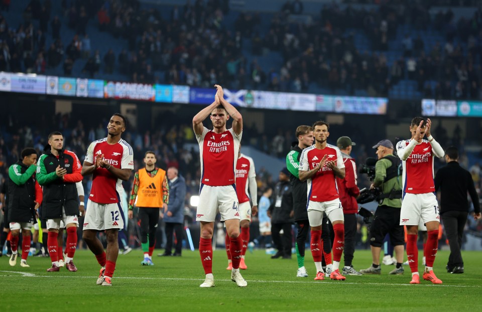 Arsenal were only seconds away from a statement victory at their title rivals