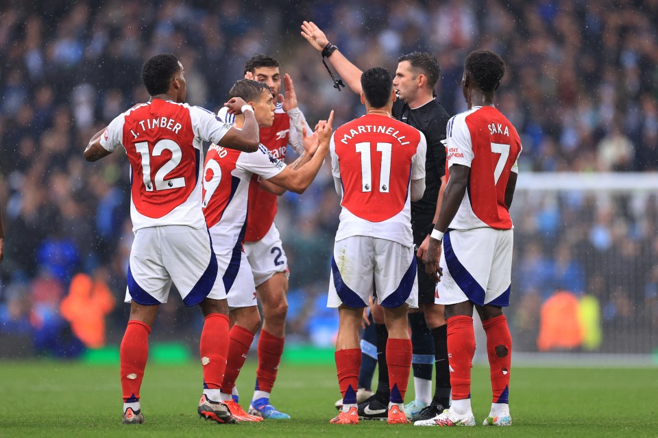 Trossard was sent off for his second yellow after kicking the ball away