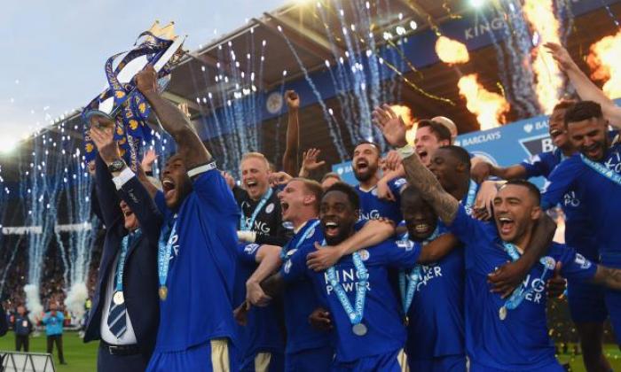 Leicester's players celebrated in a nightclub