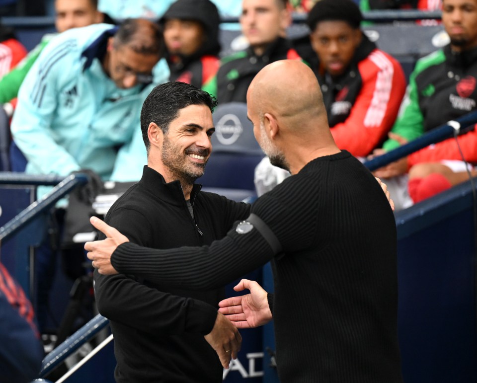 The duo are now Premier League title rivals on the touchline