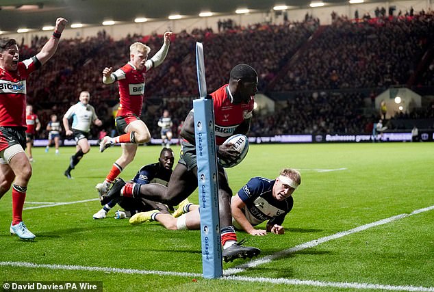 Christian Wade, who had a brief stint in the NFL, scored a stunning hat-trick for Gloucester