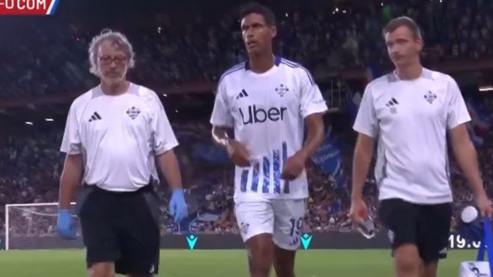 Varane was injured on his Como debut