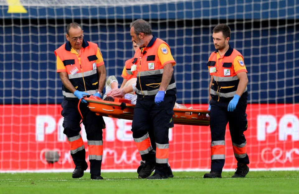 Ter Stegen was stretchered off for Barcelona with a knee injury