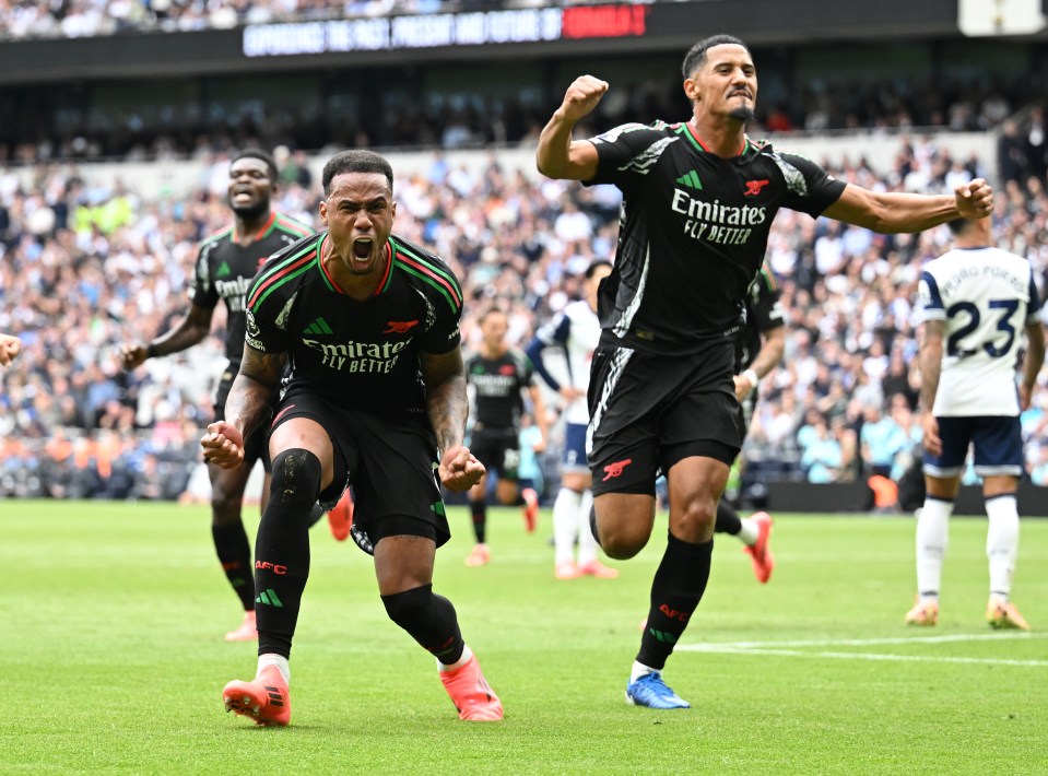 Gabriel's header handed Arsenal a third consecutive win away at Spurs