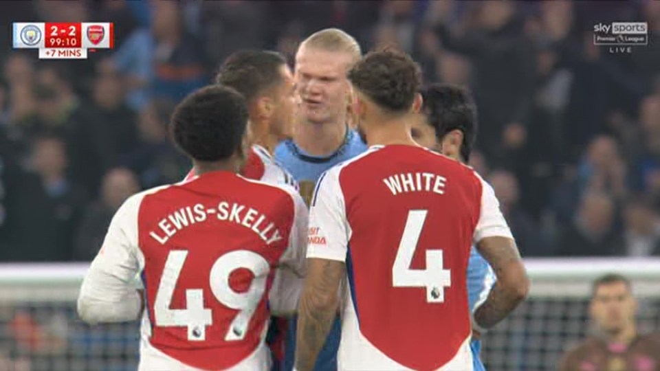 Lewis-Skelly was involved in a heated altercation with Haaland following Arsenal's draw at City