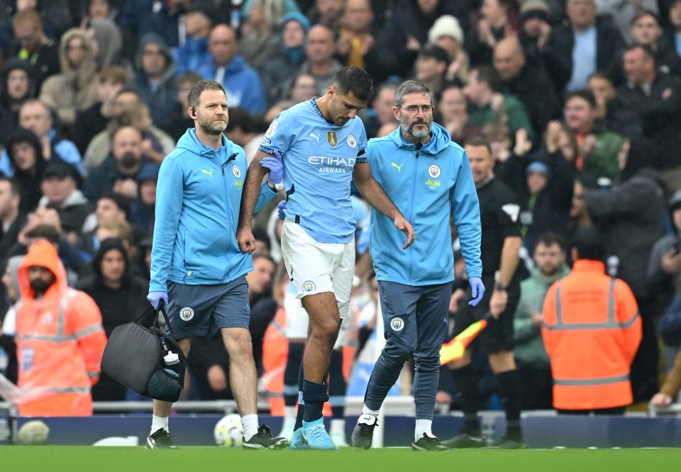 Rodri hobbled off after just 20 minutes of Manchester City's 2-2 draw with Arsenal