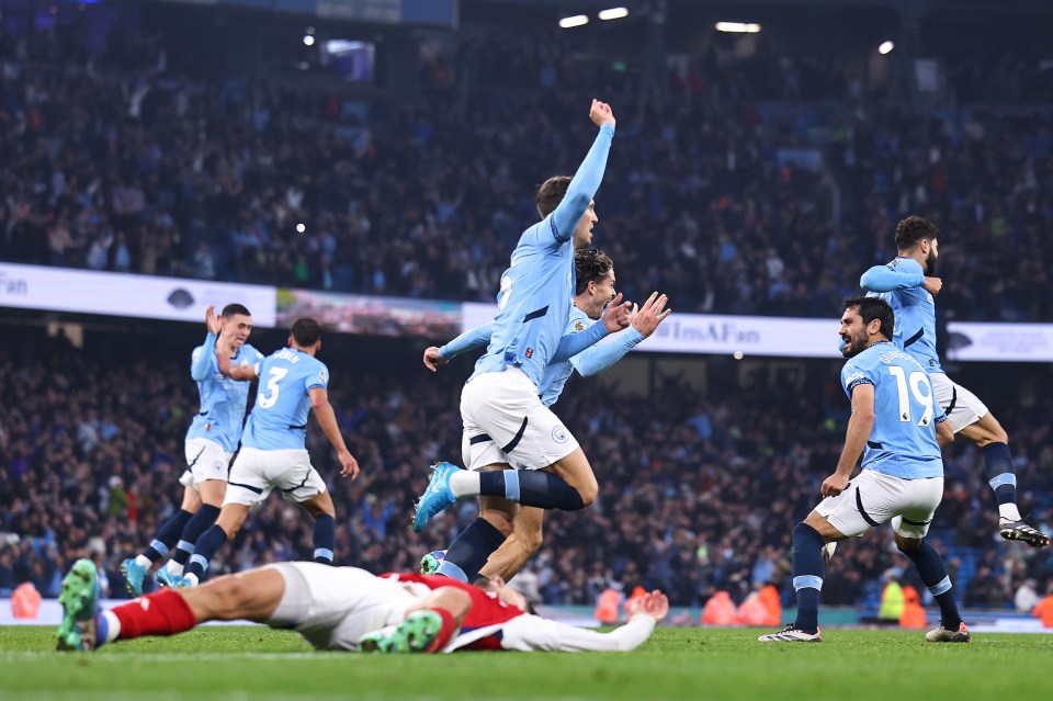 John Stones' late equaliser sparked chaotic scenes in the dugout