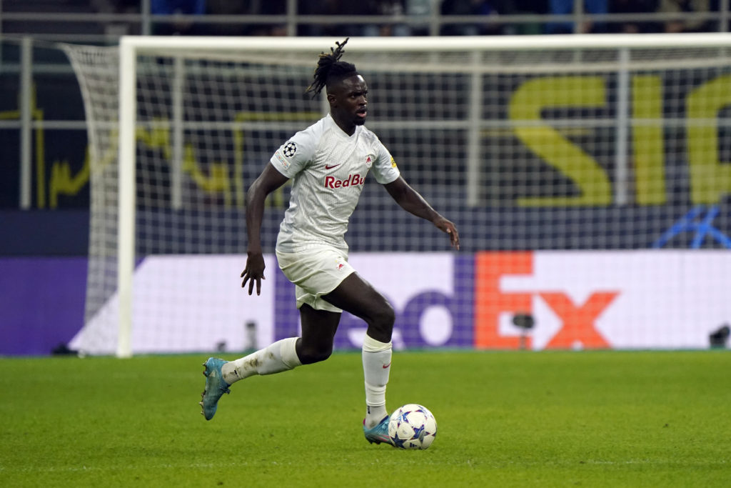 Oumar Solet in action for RB Salzburg.