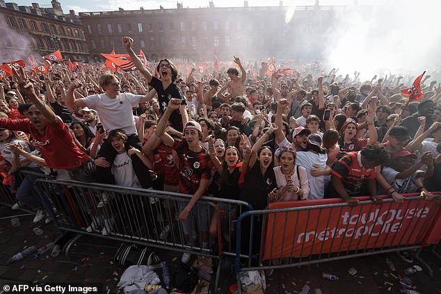 The supporters line the entrance to the stadium 10 deep and hang off the railings to cheer Willis and his team-mates into matches