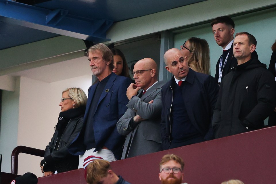 The United board were in attendance for the 0-0 draw at Villa