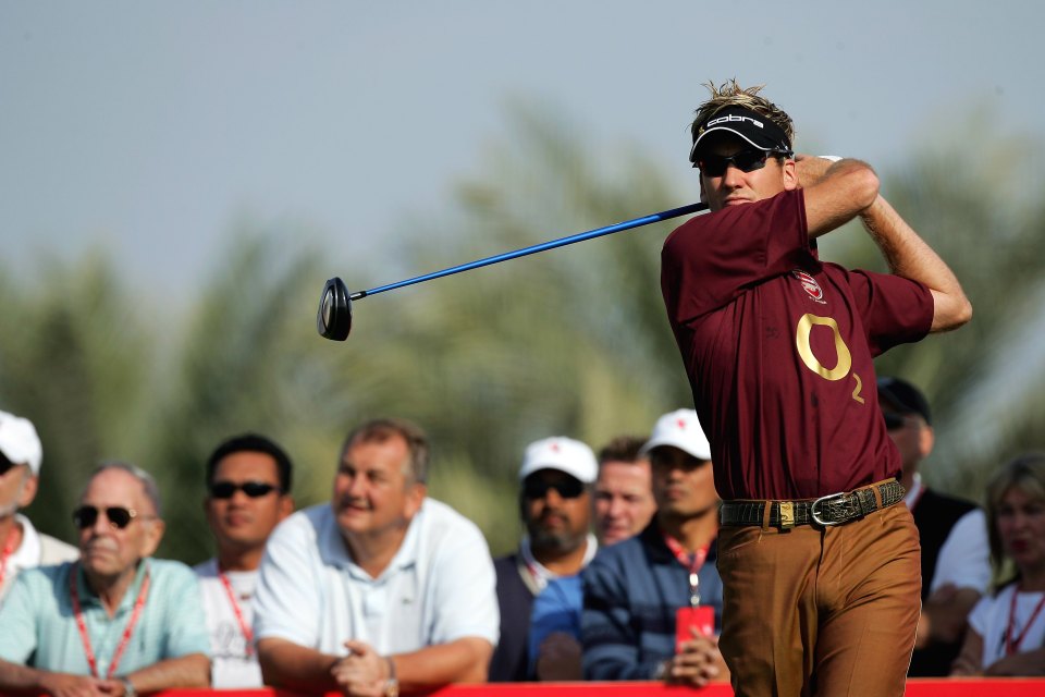 Poulter previously landed himself in hot water by playing in an Arsenal shirt on the European Tour (now the DP World Tour)