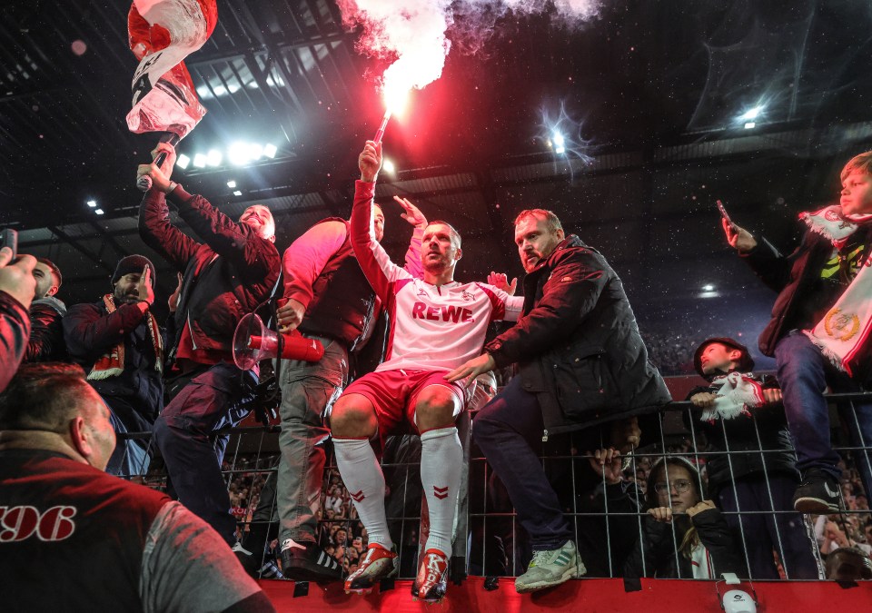 Podolski gave his career a fitting send-off with his boyhood club Cologne