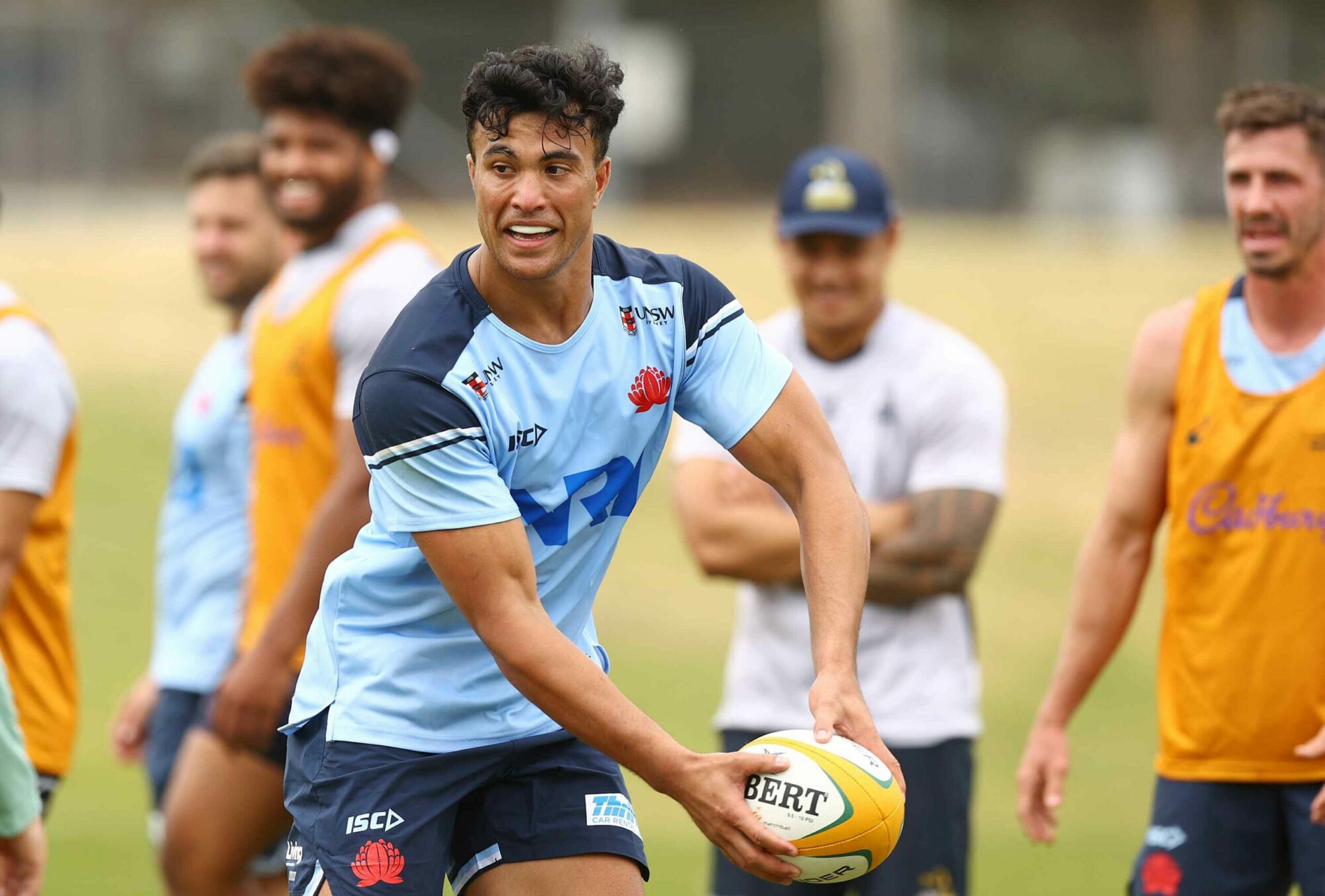 Joseph Sua'ali'i is pictured during an Australia Wallabies Training Session at the AIS on October 14, 2024 in Canberra, Australia. (Photo by Mark Nolan/Getty Images)