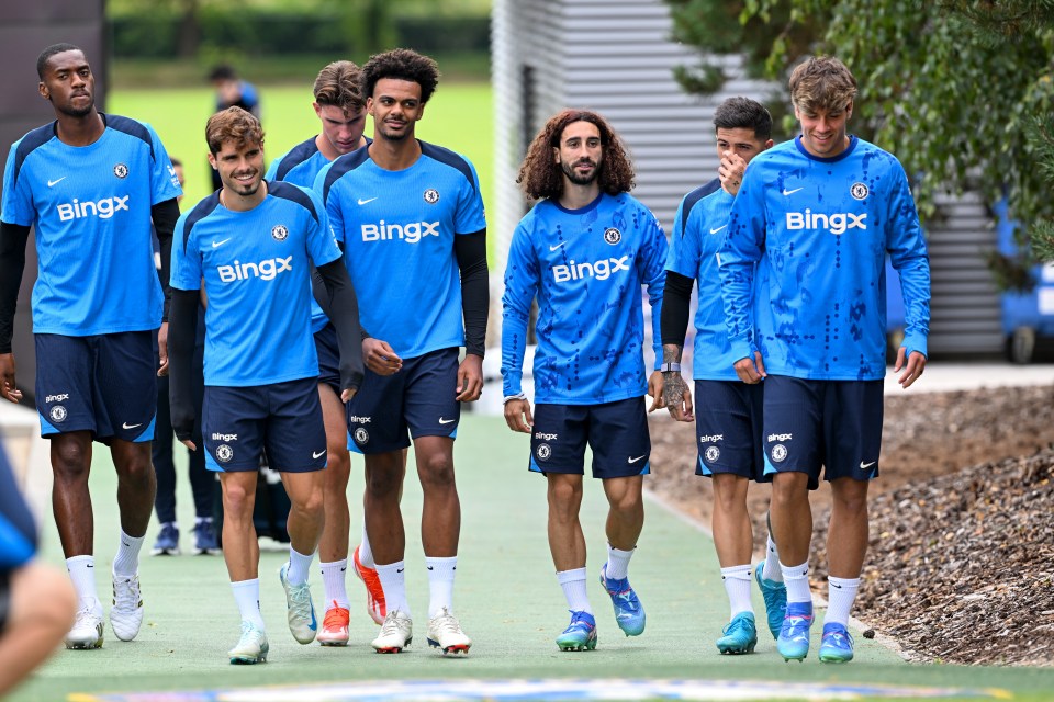 Cucurella had a surprise for his teammates when he had his trophy delivered to Cobham