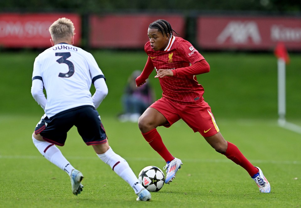 The 16-year-old forward is now at Liverpool after moving from Chelsea in September 2024