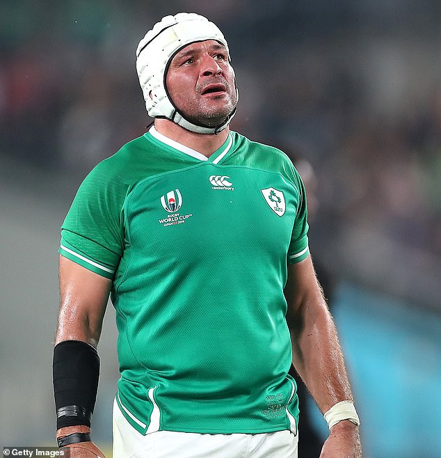 Farrell went on a golf holiday to Northern Ireland with Lewington and Alex Lozowski, playing Royal Portrush with former Lions team-mate Rory Best (pictured)