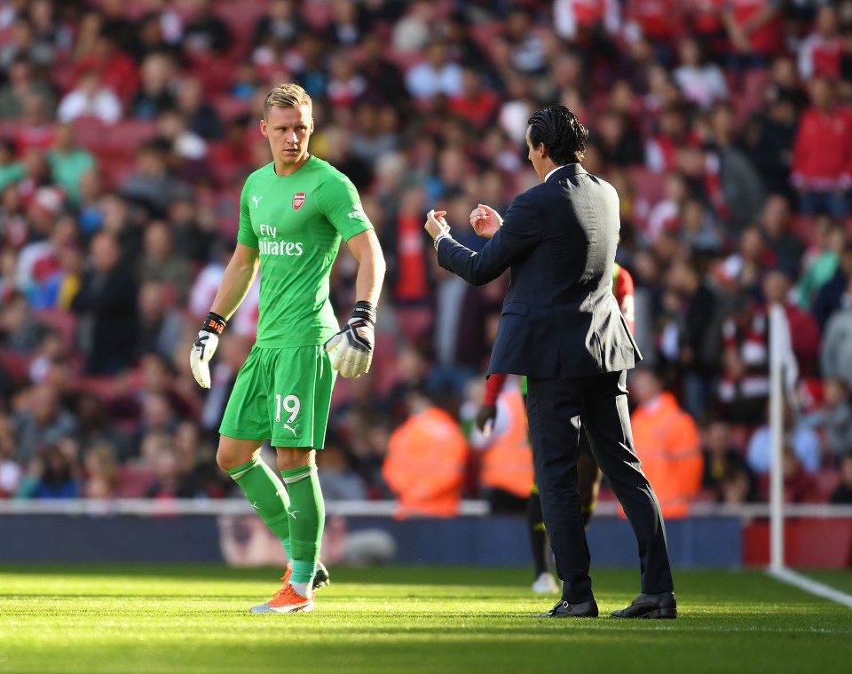 Leno joined Arsenal at the same time as Emery