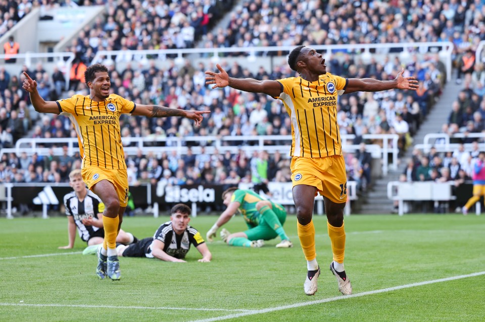 The striker was Brighton's hero on the day thanks to his goal