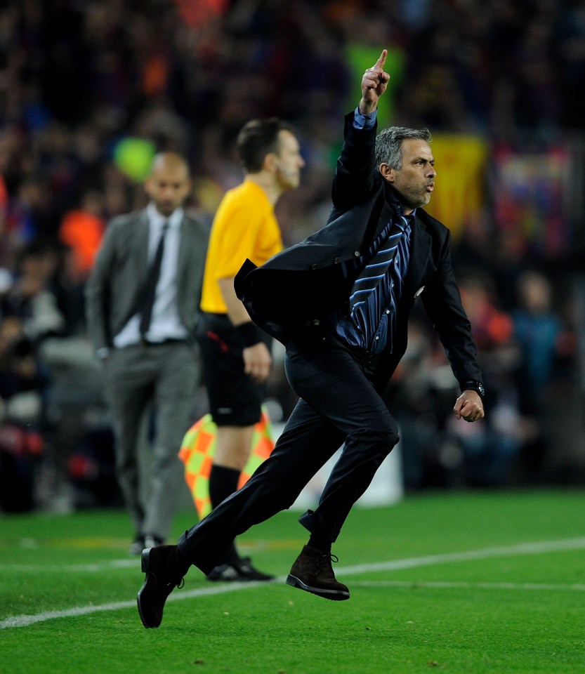 Mourinho's infamous celebration against Barcelona sums him up