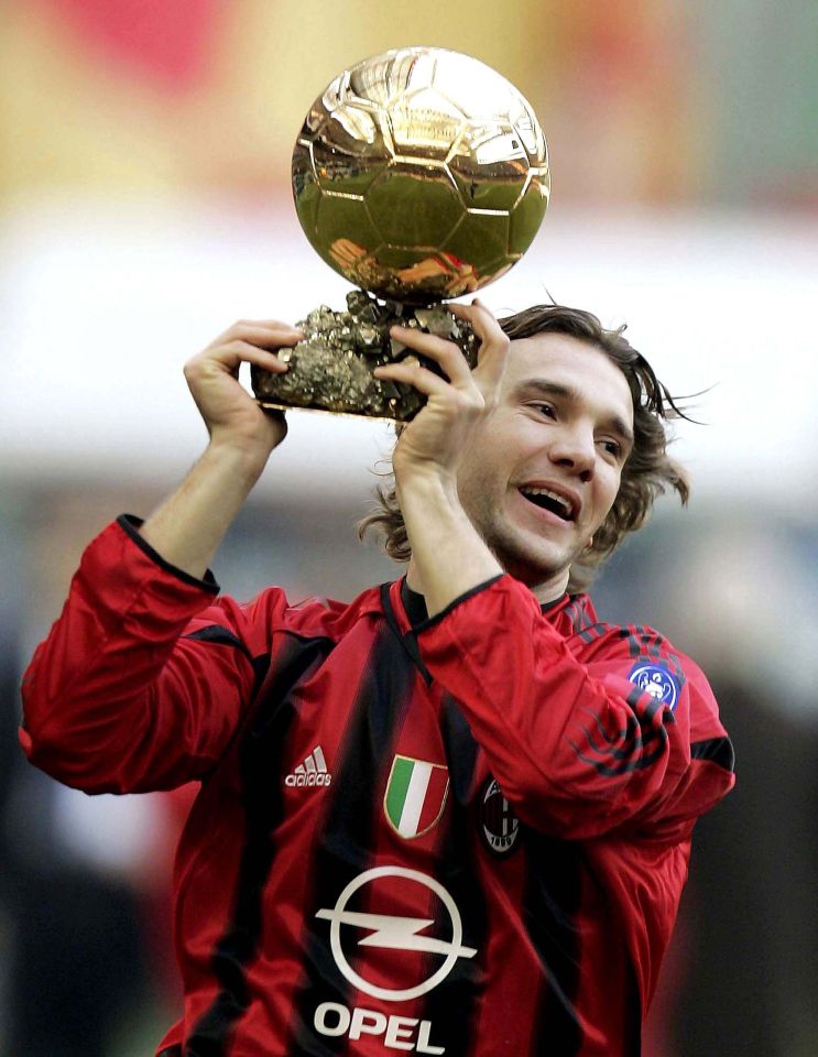 AC Milan's Shevchenko was the 2004 champion