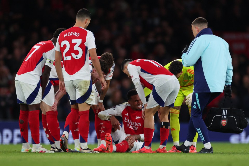 Arsenal were dealt an injury setback during the second half with Gabriel coming off